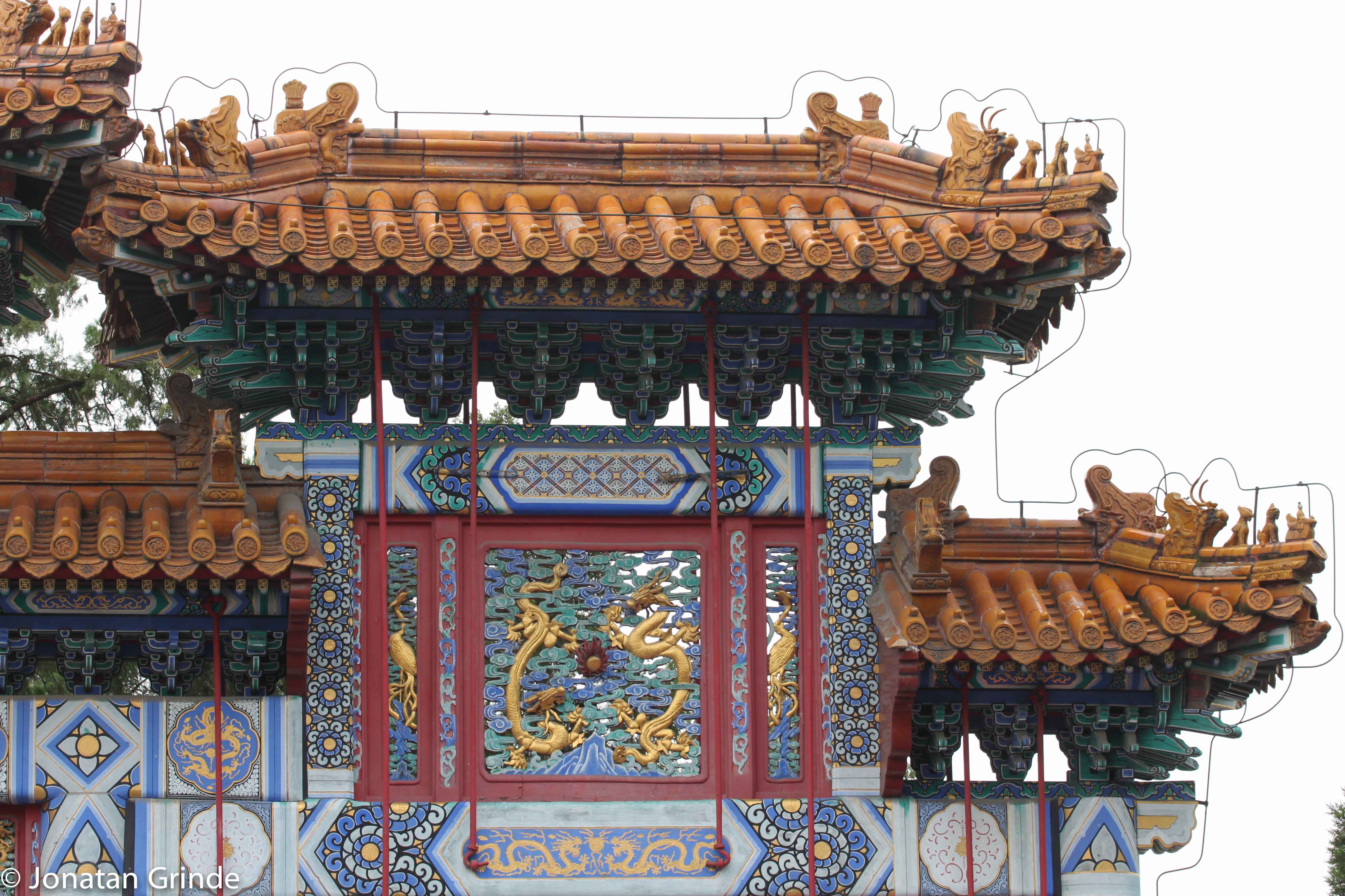 Part of a Chinese gate